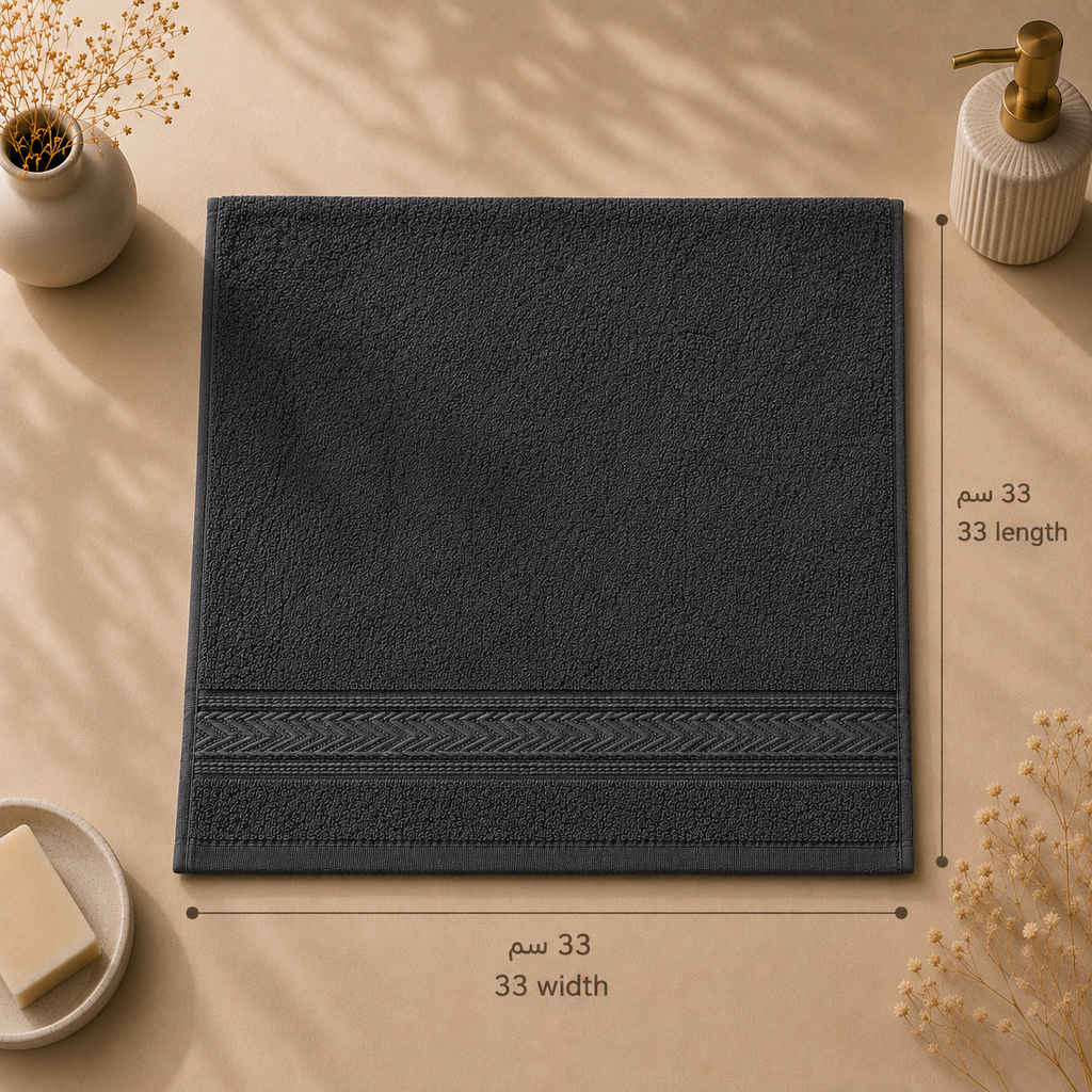 فوطة وجه قطن R12 مقاس 33 × 33 سم | 600 جم/م²