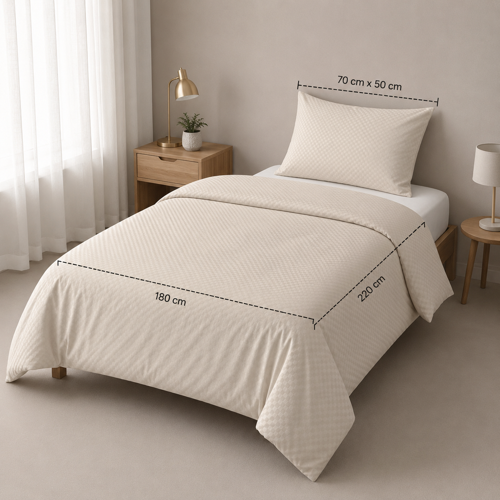 Embossed Duvet Cover Set 2 180*220 W 1 P/Case 50*70
