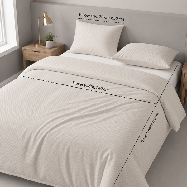 Embossed Duvet Cover Set 3 260*240 W 2 P/Case 50*70