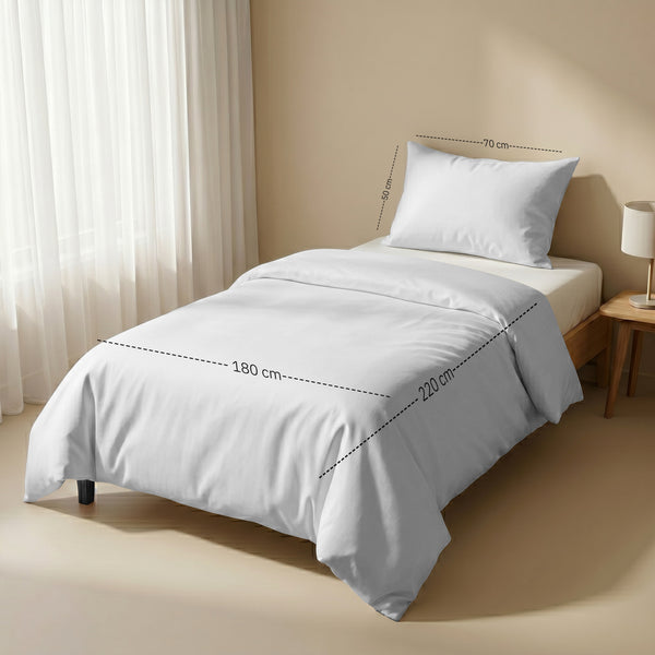 Hotel section 600 TC plain Duvet Cover Set 2 180*220 W 1 P/Case 50*70