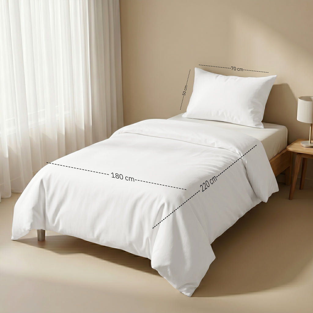 Hotel section 600 TC plain Duvet Cover Set 2 180*220 W 1 P/Case 50*70