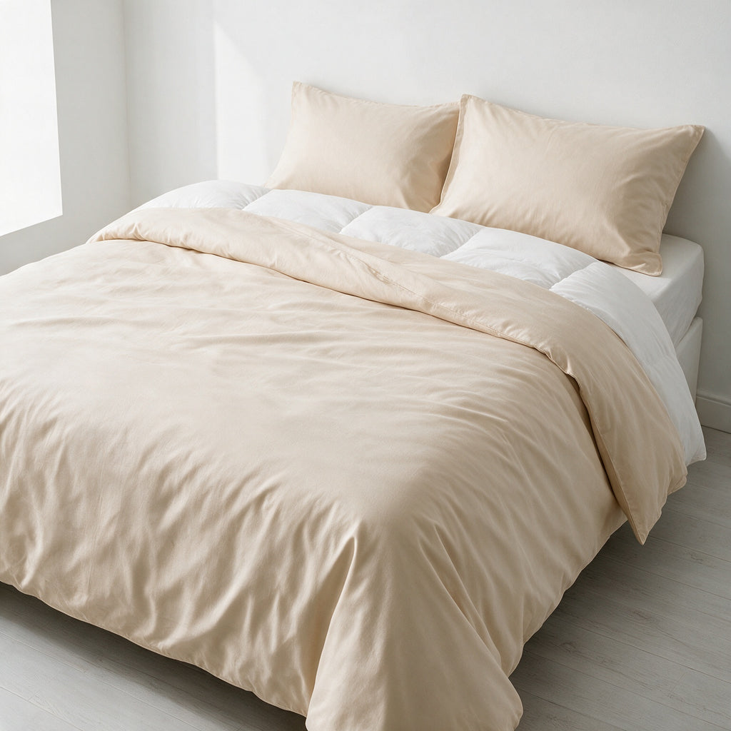 طقم كوفر لحاف فندقي 600 TC قطعتين – 240×220 سم