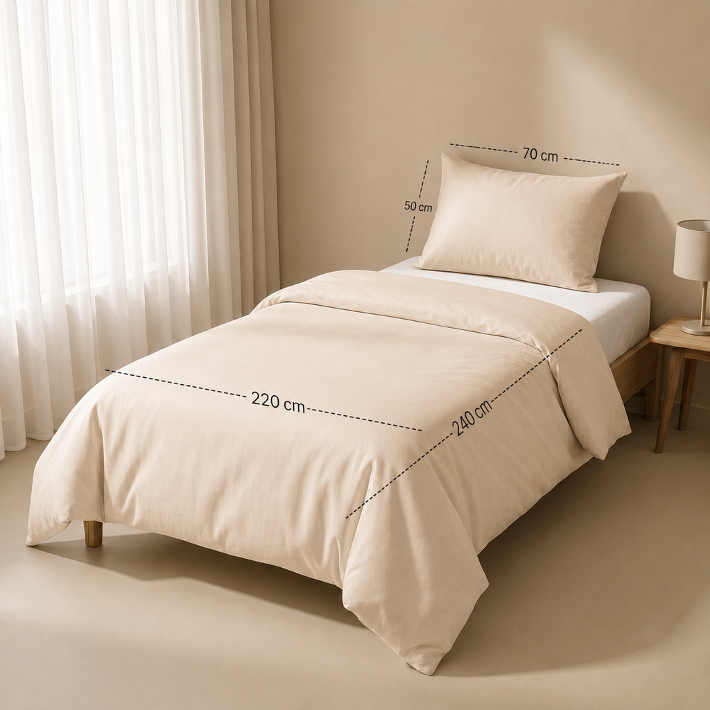 Hotel section 600 TC plain Duvet Cover Set 2 240*220 W 1 P/Case 50*70