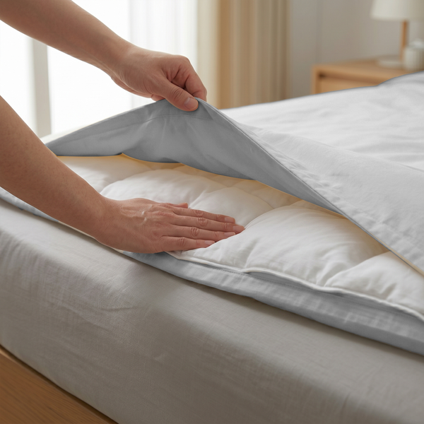 Hotel section 600 TC plain Duvet Cover Set 2 240*220 W 1 P/Case 50*70