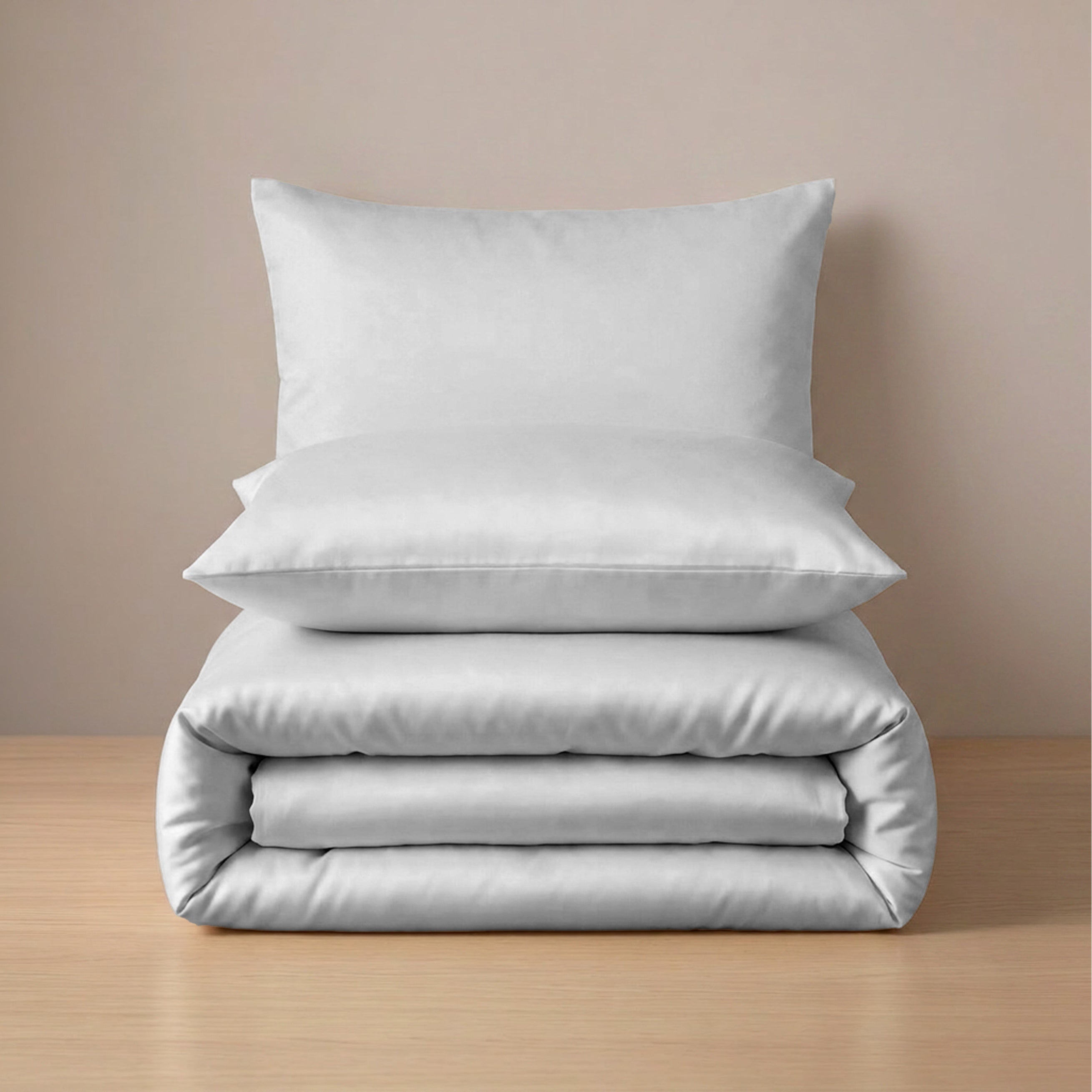 Hotel section 600 TC plain Duvet Cover Set 3 260*240 W 2 P/Case 50*70