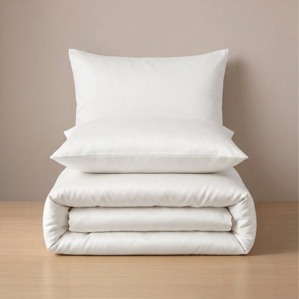 Hotel section 600 TC plain Duvet Cover Set 3 260*240 W 2 P/Case 50*70