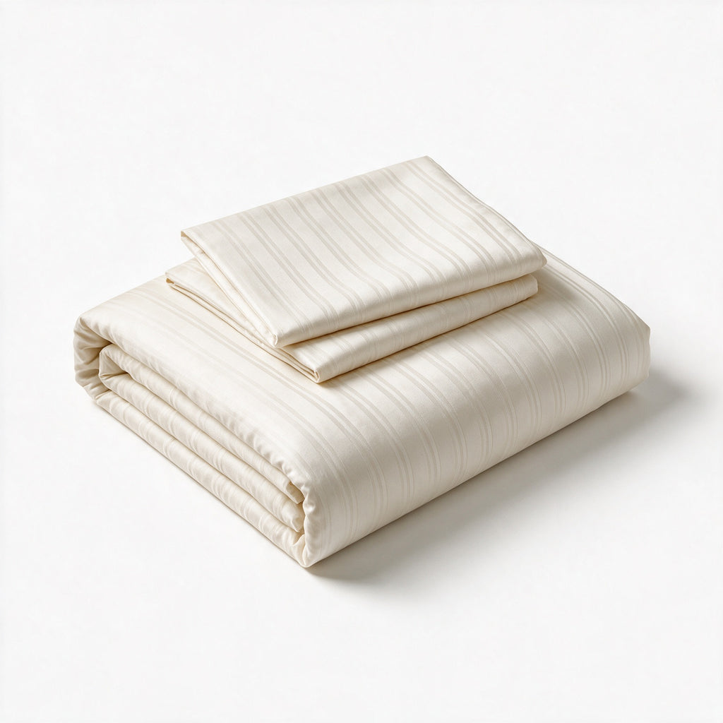 طقم كوفر لحاف جاكار مخطط 300 TC قطعتين – 240×220 سم