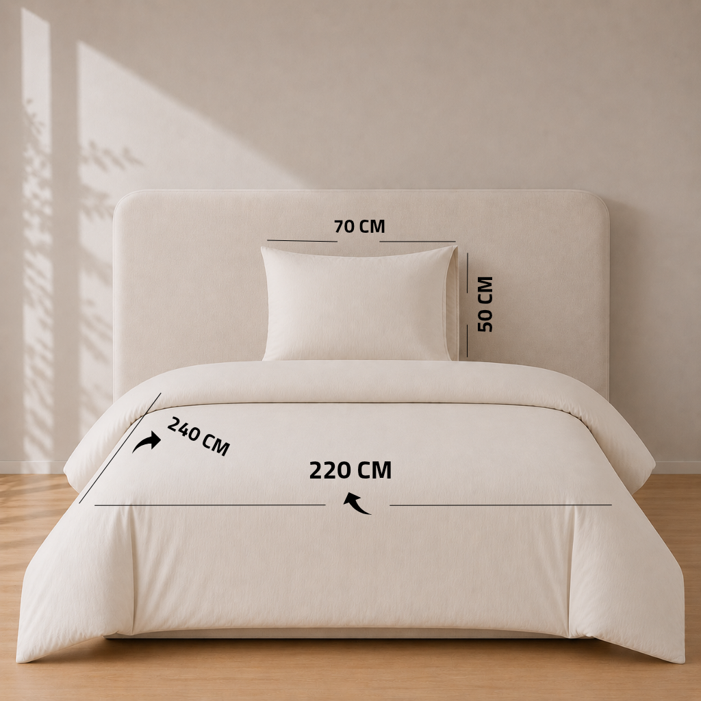 طقم غطاء لحاف كينج برايم كولكشن 300 خيط قطعتين 240 × 220 سم + كيس مخدة 50 × 70 سم