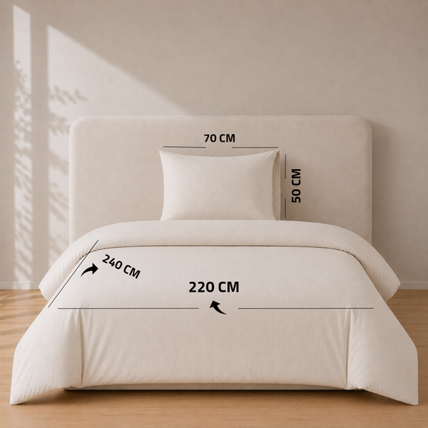 طقم غطاء لحاف كينج برايم كولكشن 300 خيط قطعتين 240 × 220 سم + كيس مخدة 50 × 70 سم