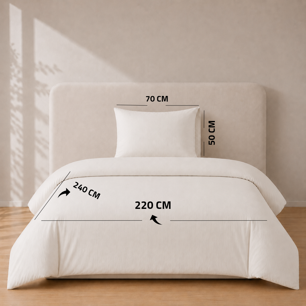 طقم غطاء لحاف كينج برايم كولكشن 300 خيط قطعتين 240 × 220 سم + كيس مخدة 50 × 70 سم