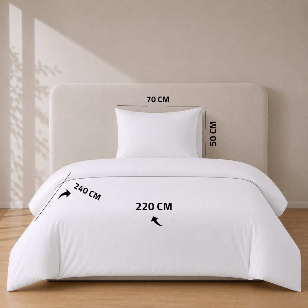 طقم غطاء لحاف كينج برايم كولكشن 300 خيط قطعتين 240 × 220 سم + كيس مخدة 50 × 70 سم