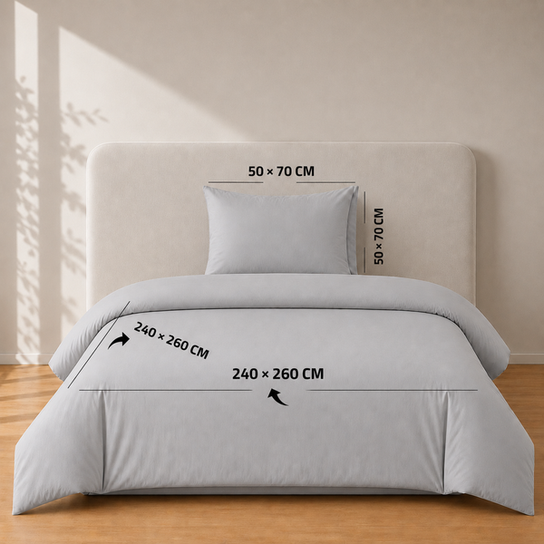 طقم غطاء لحاف كينج برايم كولكشن 300 خيط 3 قطع 260 × 240 سم + 2 كيس مخدة 50 × 70 سم