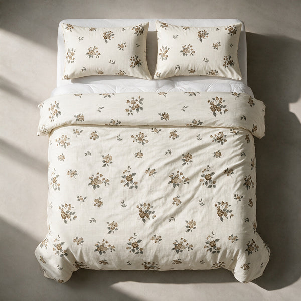 Single Duvet Cover Set 3 PCS. 180x220CM+Flab.+2 Pillow Cases -1001