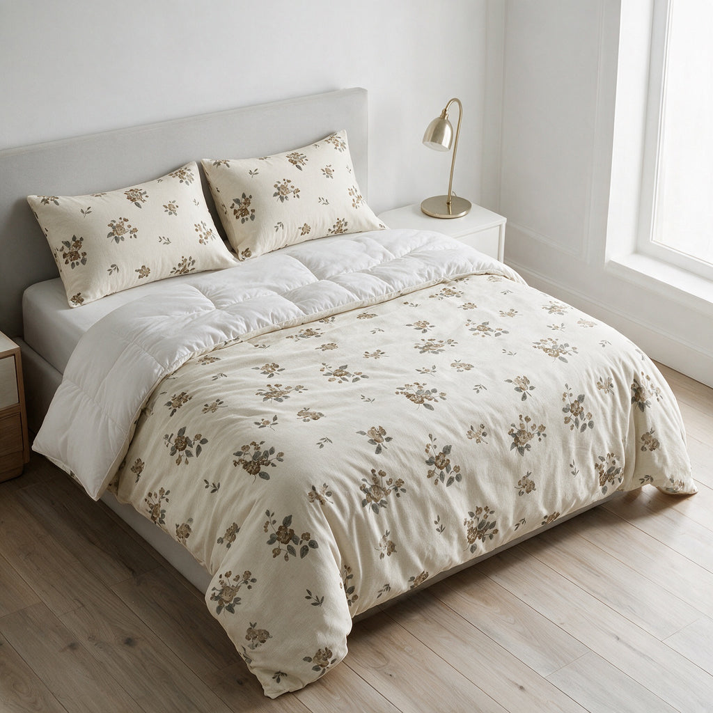 Single Duvet Cover Set 3 PCS. 180x220CM+Flab.+2 Pillow Cases -1001