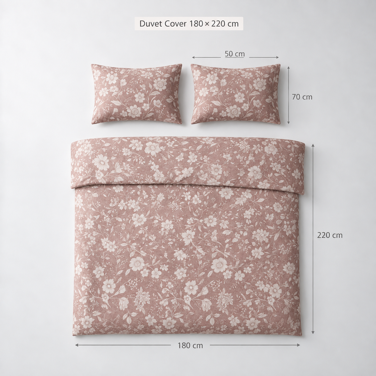 Single Duvet Cover Set 3 PCS. 180x220CM+Flab.+2 Pillow Cases -1003