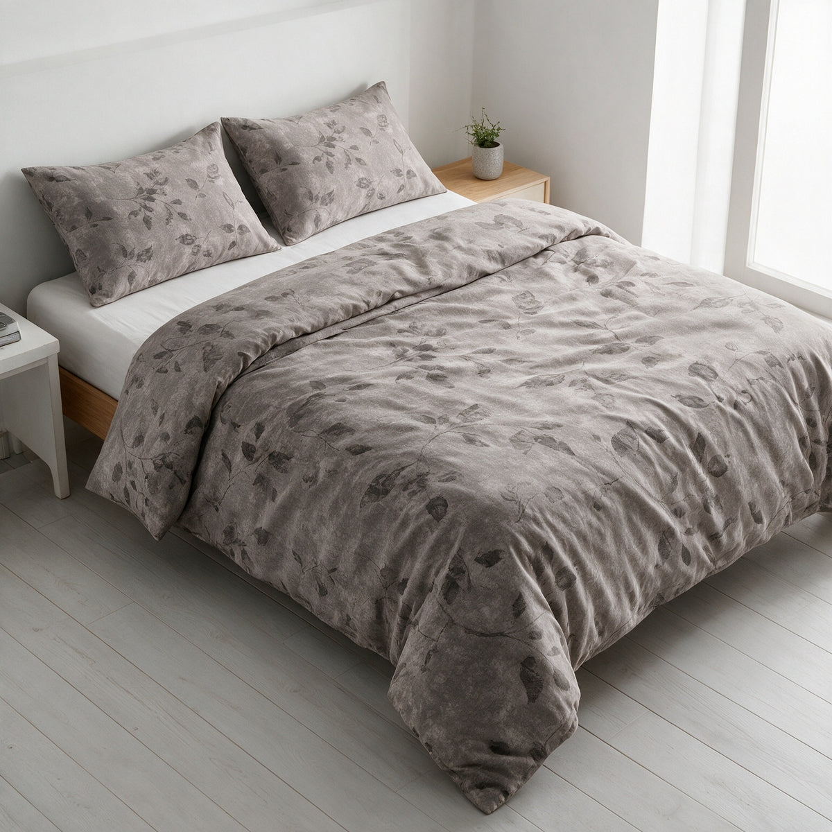 Single Duvet Cover Set 3 PCS. 180x220CM+Flab.+2 Pillow Cases -1007