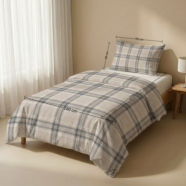 Single Duvet Cover Set 3 PCS. 180x220CM+Flab.+2 Pillow Cases -1008