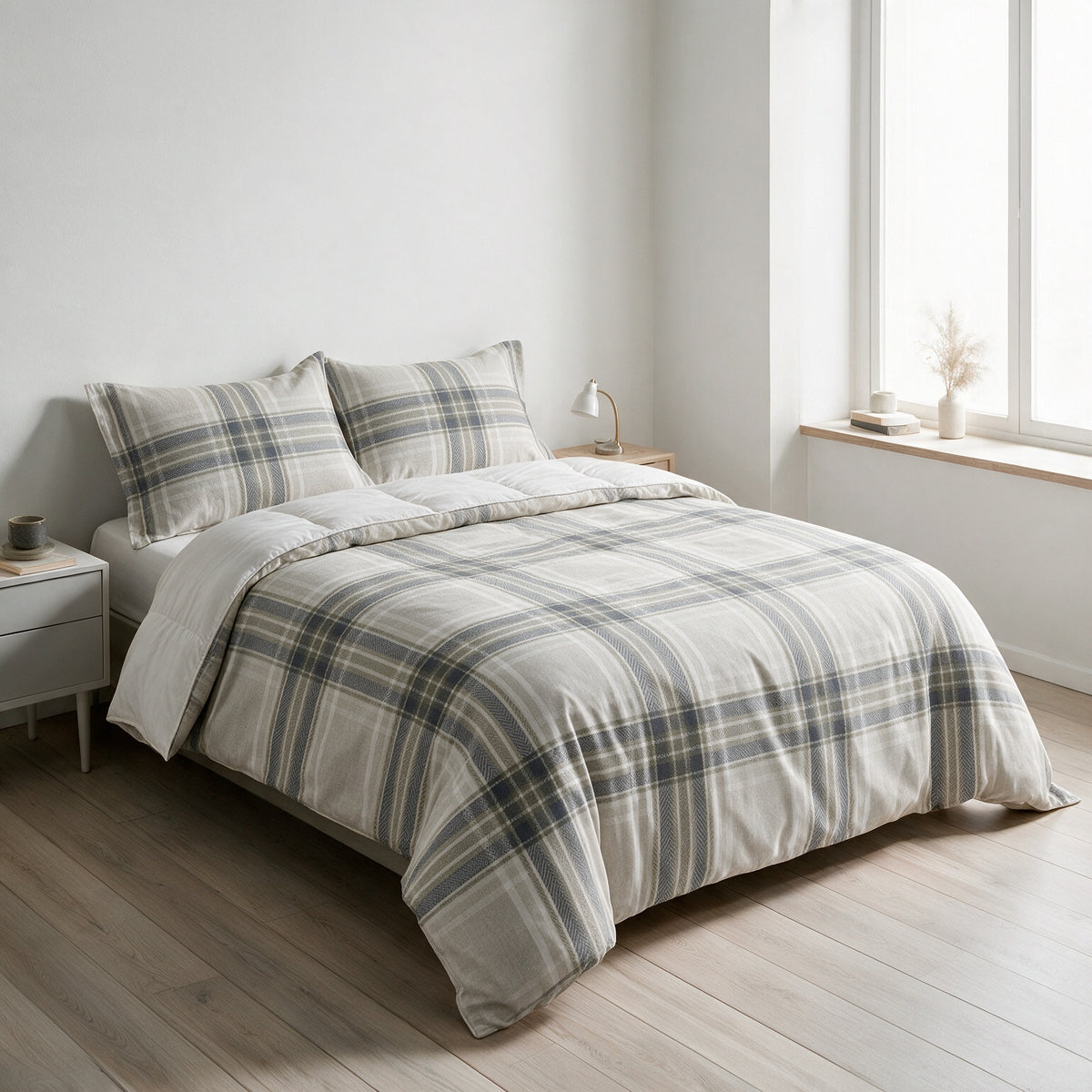 Single Duvet Cover Set 3 PCS. 180x220CM+Flab.+2 Pillow Cases -1008