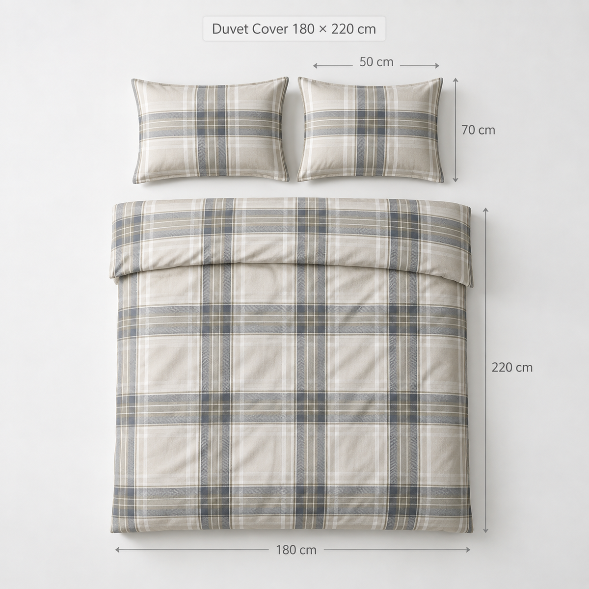 Single Duvet Cover Set 3 PCS. 180x220CM+Flab.+2 Pillow Cases -1008