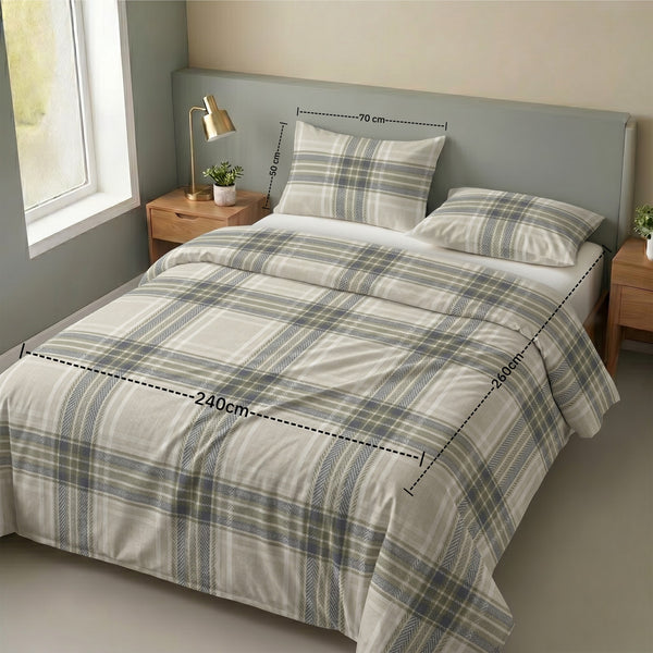 Double Duvet Cover Set 3 PCS. 220x240CM+Flab.+2 Pillow Cases -1008