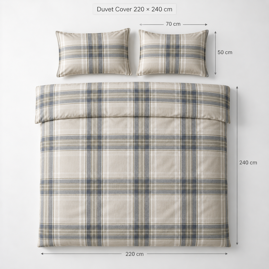 Double Duvet Cover Set 3 PCS. 220x240CM+Flab.+2 Pillow Cases -1008