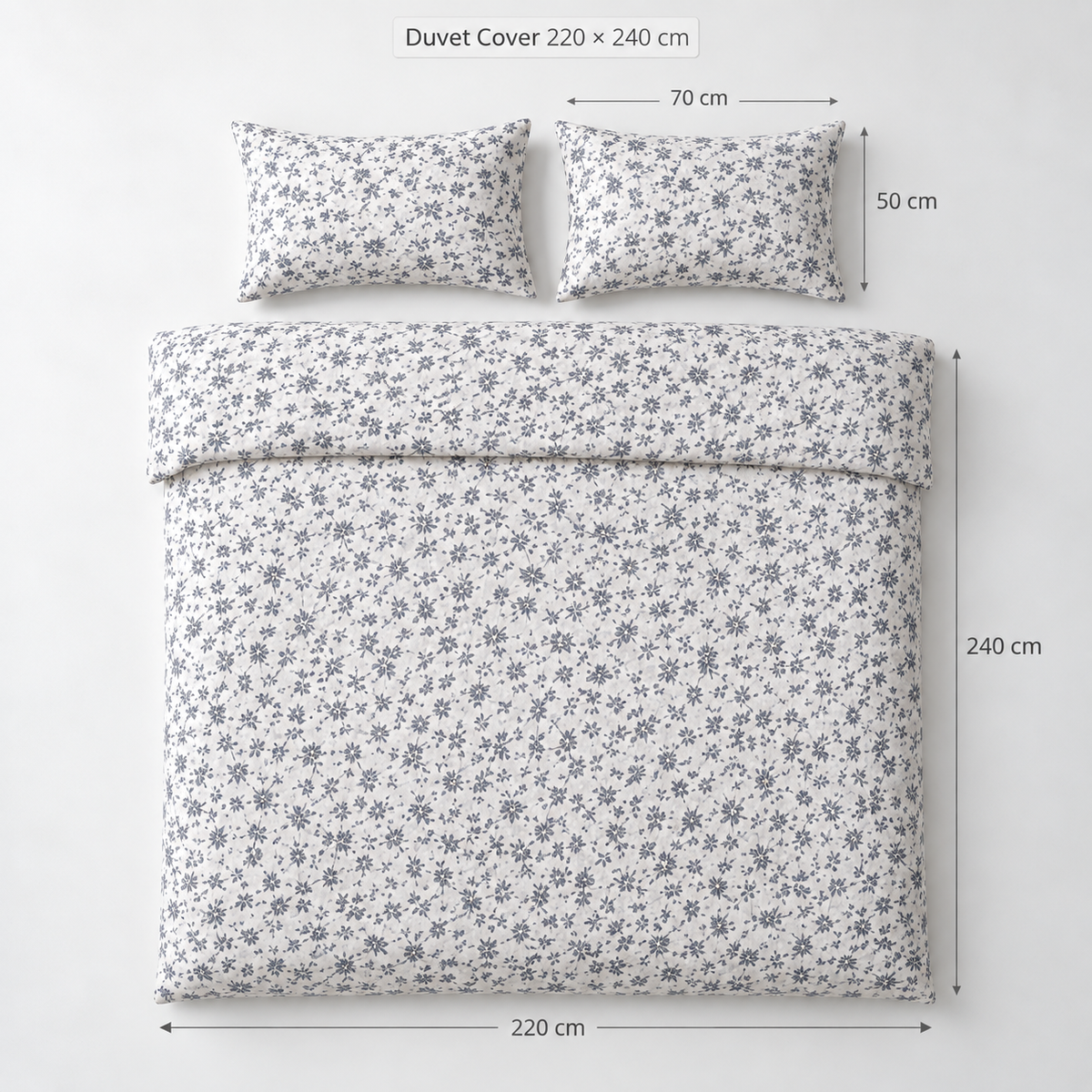 Double Duvet Cover Set 3 PCS. 220x240CM+Flab.+2 Pillow Cases -1012