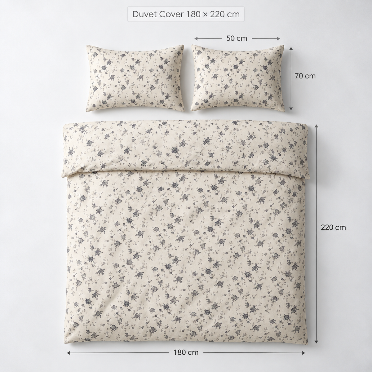 Single Duvet Cover Set 3 PCS. 180x220CM+Flab.+2 Pillow Cases -1014