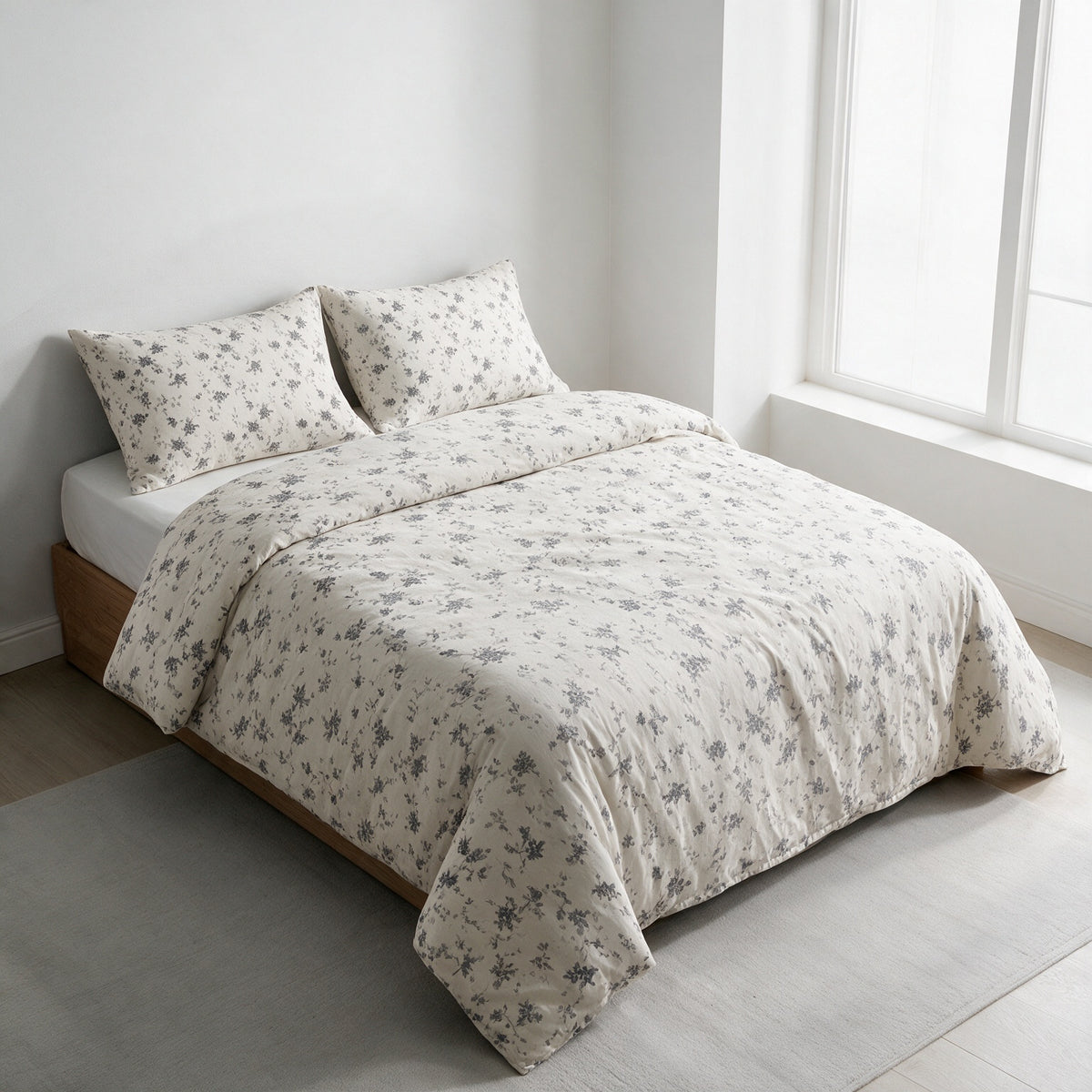 Double Duvet Cover Set 3 PCS. 220x240CM+Flab.+2 Pillow Cases -1014