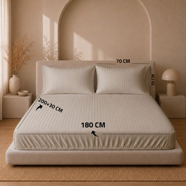 King Bed Cover Set 4 PCS.  1 Duvet Cover 240x260CM+Flab +1 Fitted sheet 180x200+30 cm + 2 oxford pillow case 50x70