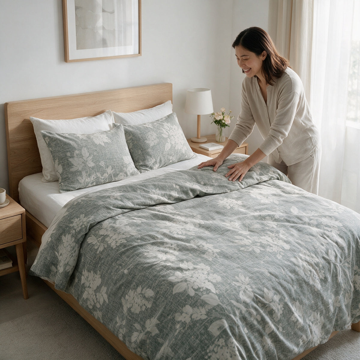Double Duvet Cover Set 3 PCS. 220x240CM+Flab.+2 Pillow Cases -1015