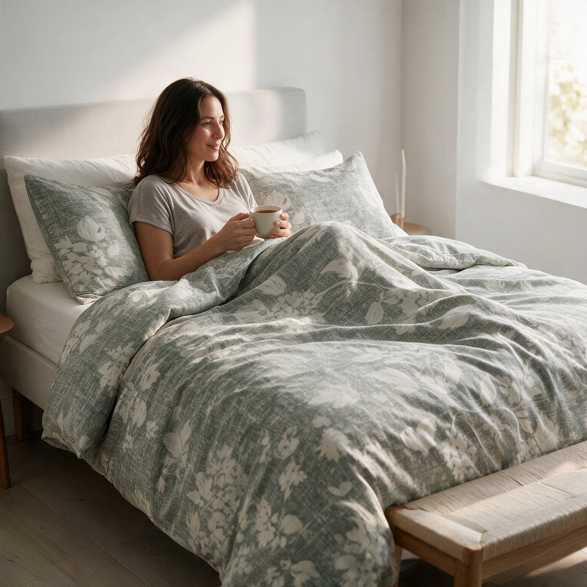 Double Duvet Cover Set 3 PCS. 220x240CM+Flab.+2 Pillow Cases -1015