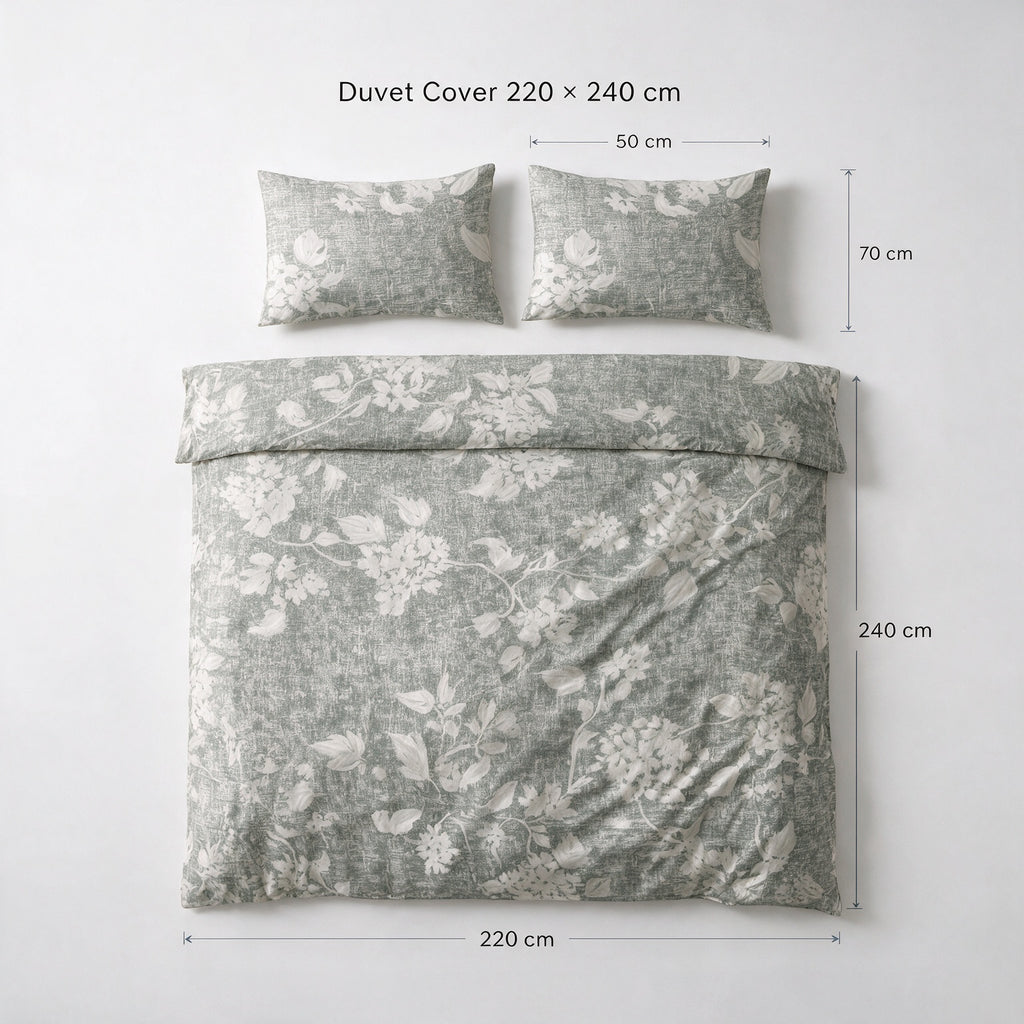 Double Duvet Cover Set 3 PCS. 220x240CM+Flab.+2 Pillow Cases -1015