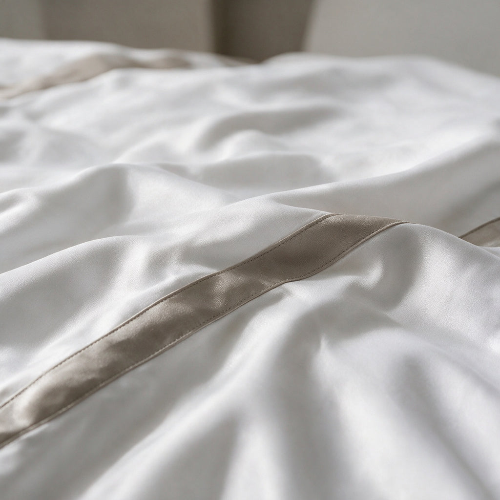 Decorative section plain Duvet Cover Set 3 220*240 W 2 P/Case 50*70  white-S-STH