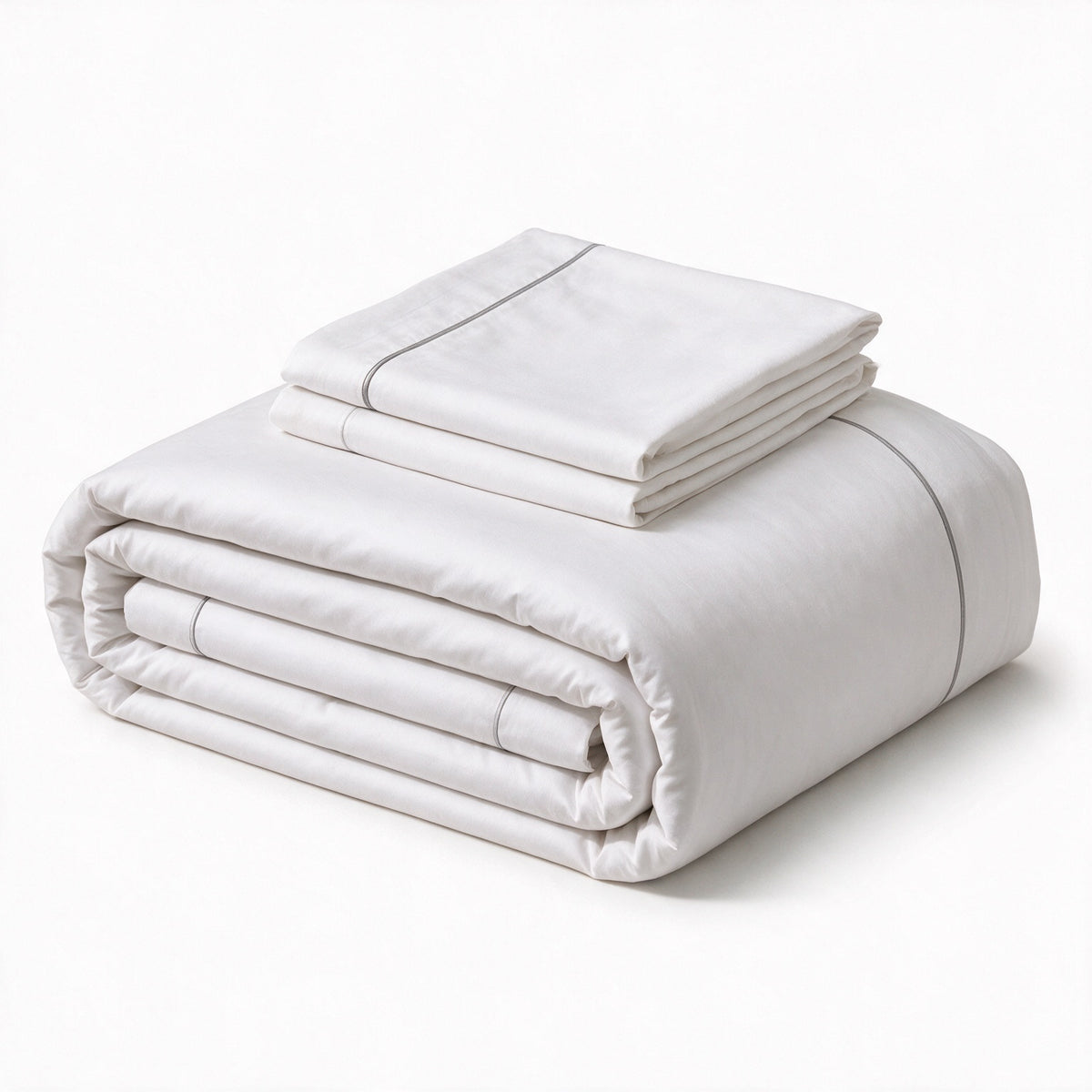 Duvet Cover Cotton Satin Piping Set 3 PCS - S-PIP - 220×240 / 240×260 cm