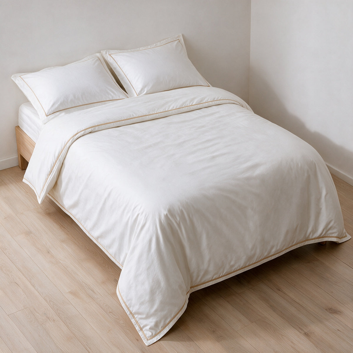 Duvet Cover Cotton Satin Piping Set 3 PCS - G-PIP - 220×240 / 240×260 cm