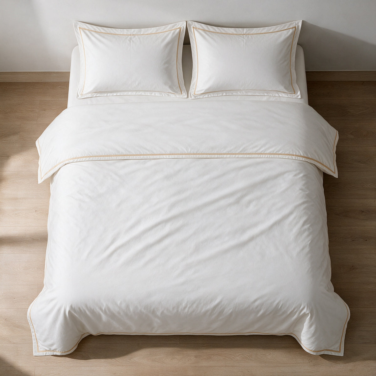 Duvet Cover Cotton Satin Piping Set 3 PCS - G-PIP - 220×240 / 240×260 cm