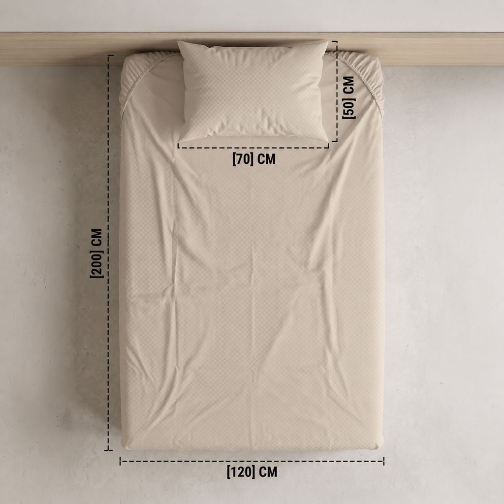 Embossed Fitted Sheet Set 2 120*200+35 W 1 P/Case 50*70
