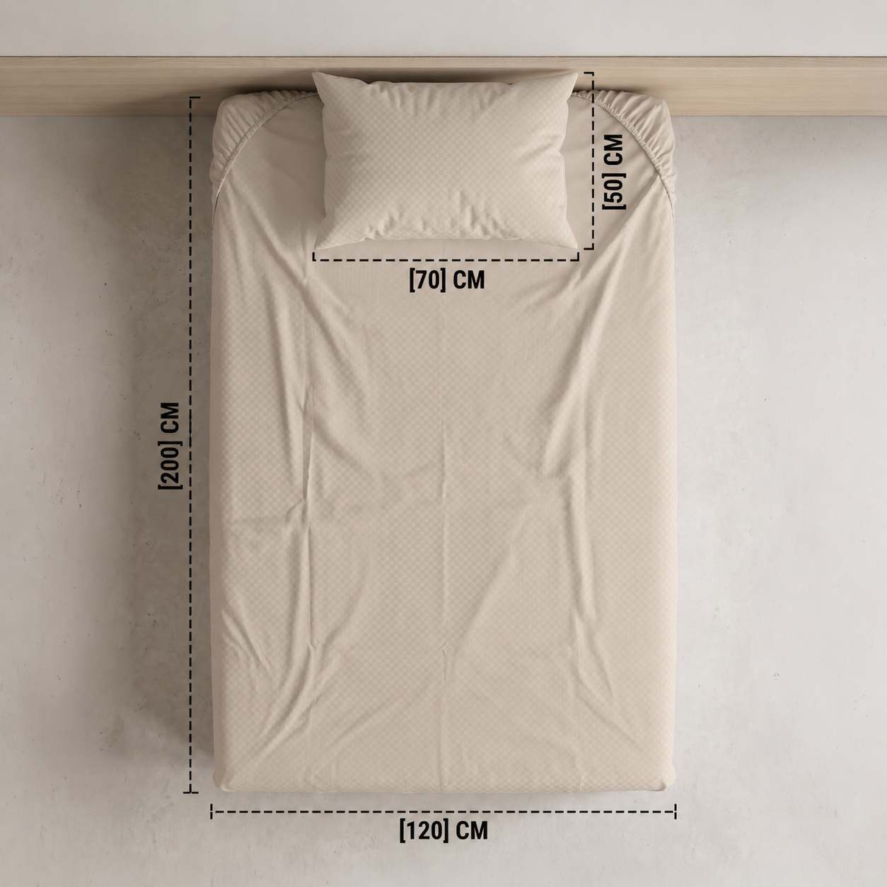 Embossed Fitted Sheet Set 2 120*200+35 W 1 P/Case 50*70