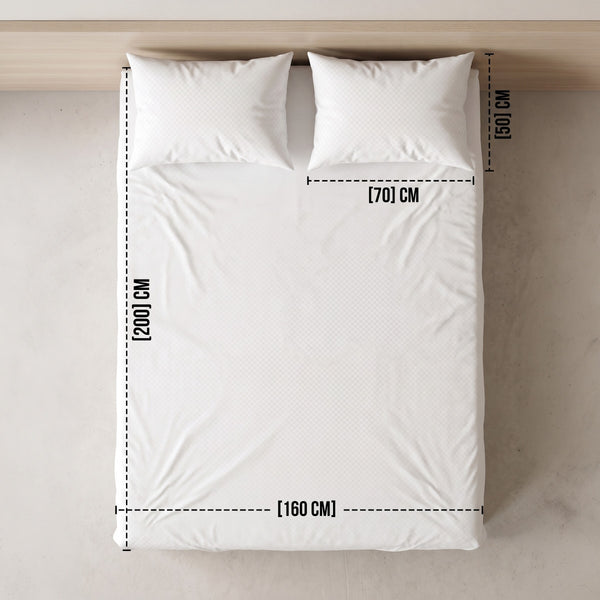 Embossed Fitted Sheet Set 3 160*200+35 W 2 P/Case 50*70