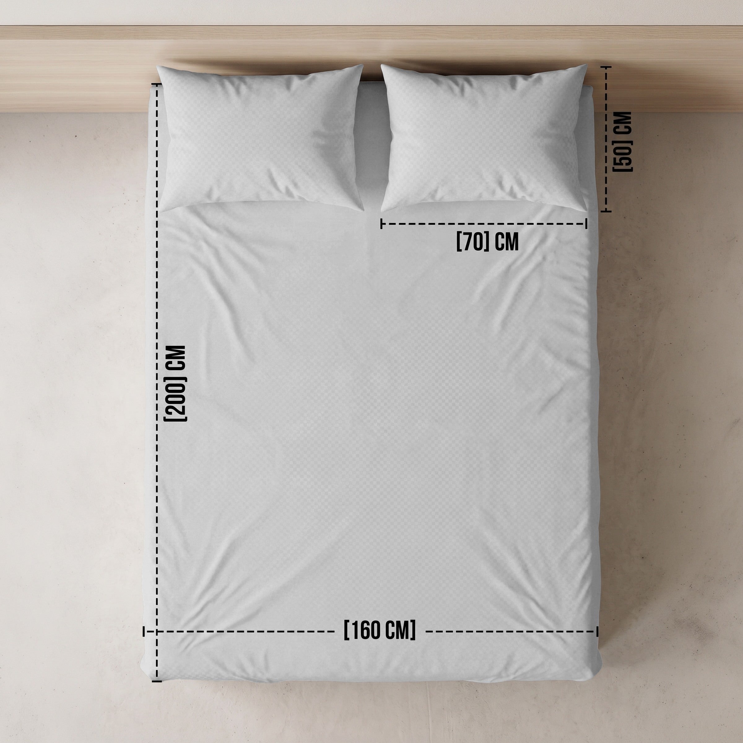 Embossed Fitted Sheet Set 3 160*200+35 W 2 P/Case 50*70