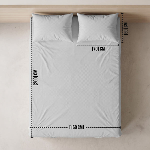 Embossed Fitted Sheet Set 3 160*200+35 W 2 P/Case 50*70