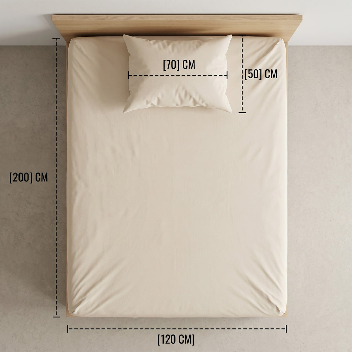 Hotel section 600 TC plain Fitted Sheet Set 2 120*200+35 W 1 P/Case 50*70