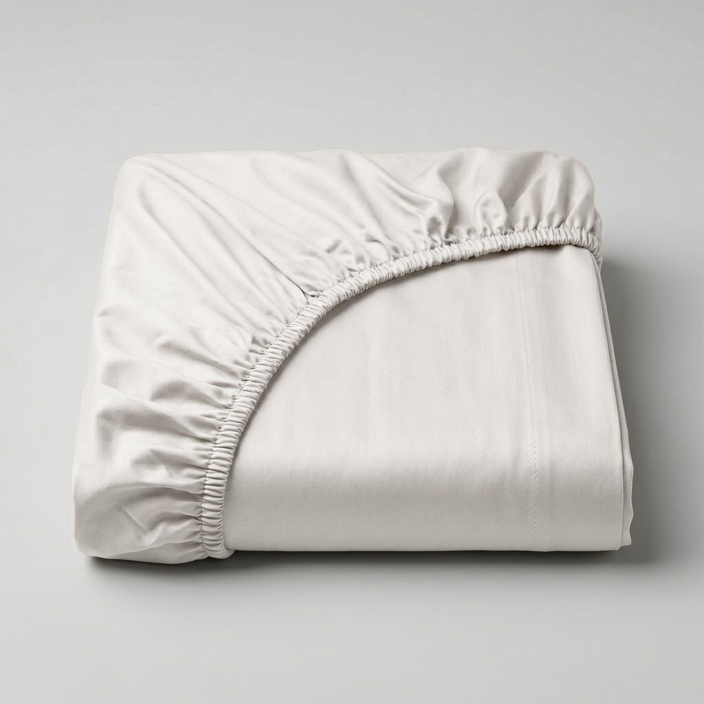 Hotel section 600 TC plain Fitted Sheet Set 2 120*200+35 W 1 P/Case 50*70