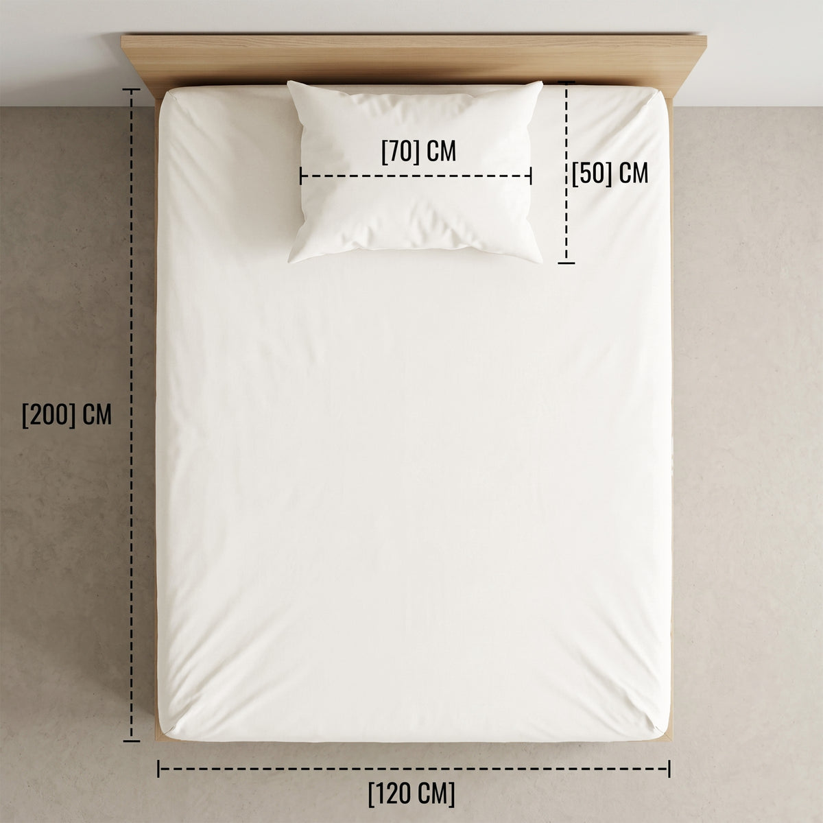 Hotel section 600 TC plain Fitted Sheet Set 2 120*200+35 W 1 P/Case 50*70