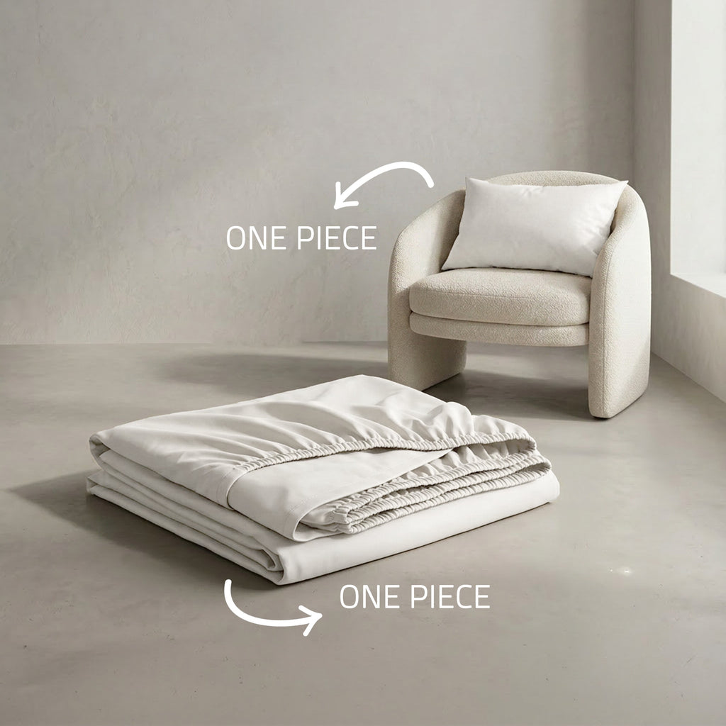 Hotel section 600 TC plain Fitted Sheet Set 2 120*200+35 W 1 P/Case 50*70