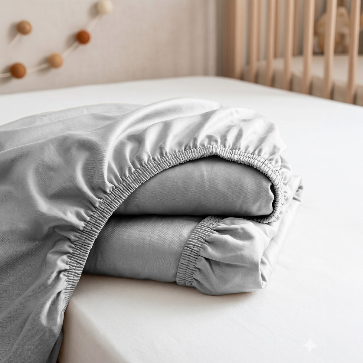 Hotel section 600 TC plain Fitted Sheet Set 2 120*200+35 W 1 P/Case 50*70