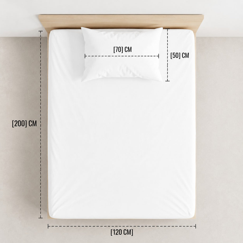 Hotel section 600 TC plain Fitted Sheet Set 2 120*200+35 W 1 P/Case 50*70