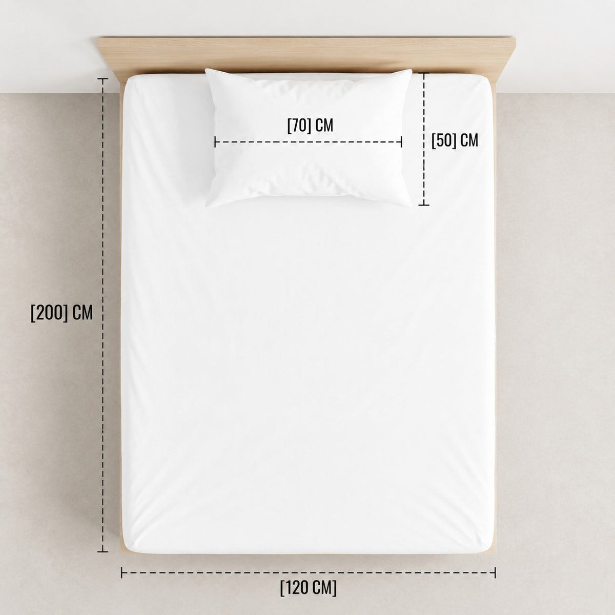 Hotel section 600 TC plain Fitted Sheet Set 2 120*200+35 W 1 P/Case 50*70