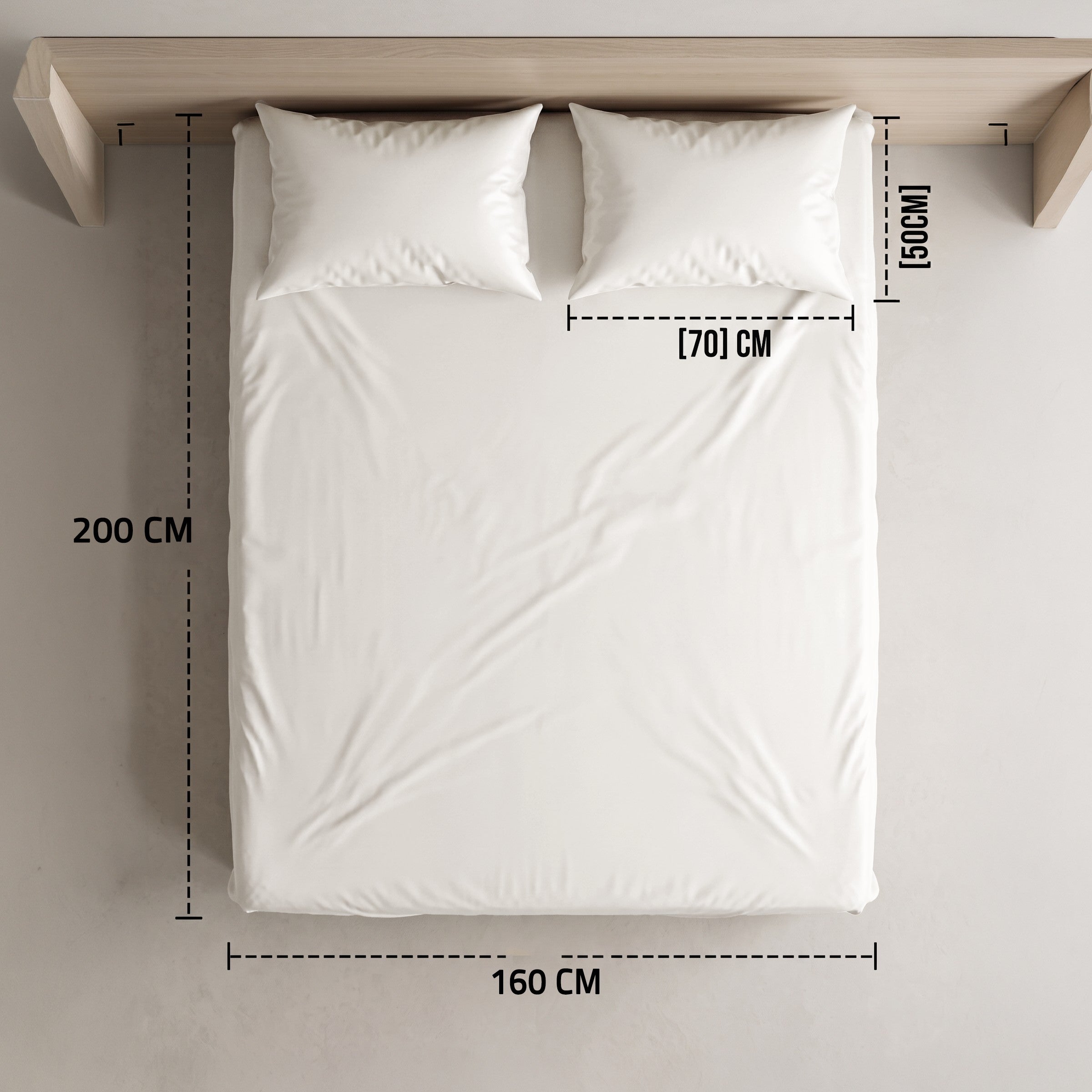 Hotel section 600 TC plain Fitted Sheet Set 3 160*200+35 W 2 P/Case 50*70