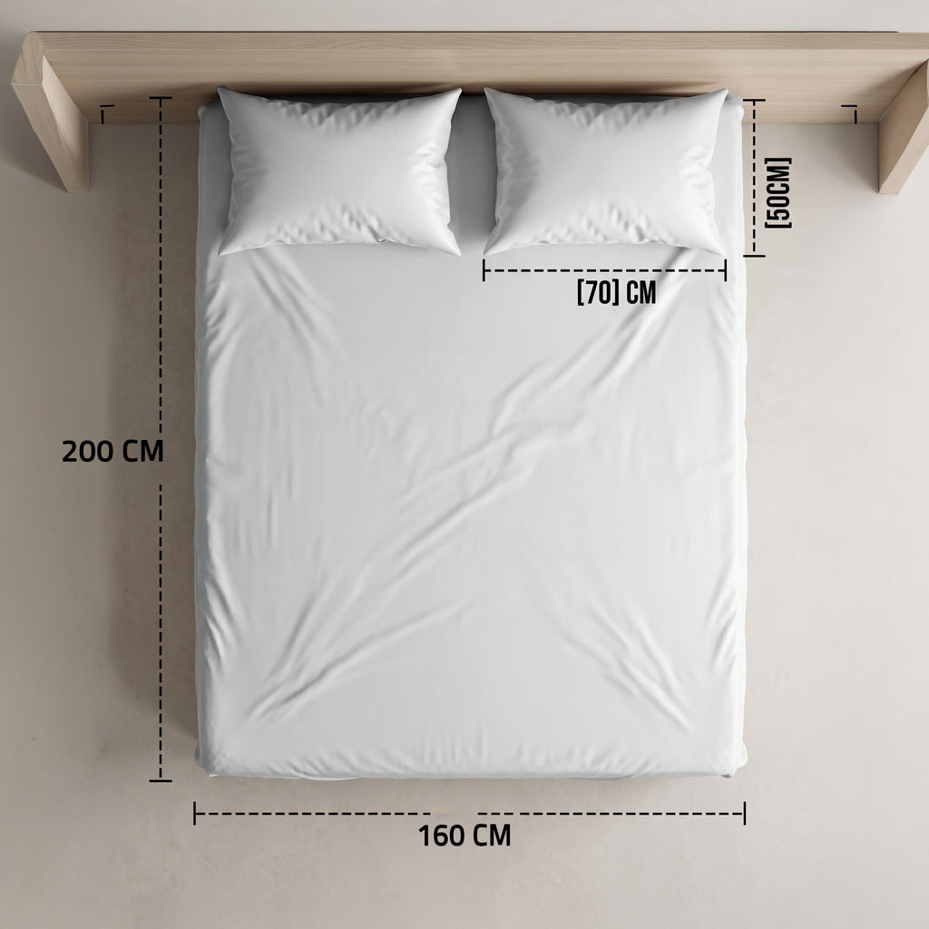Hotel section 600 TC plain Fitted Sheet Set 3 160*200+35 W 2 P/Case 50*70